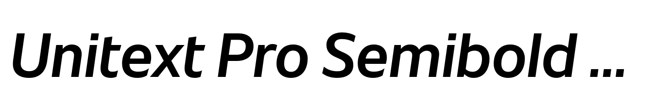 Unitext Pro Semibold Italic